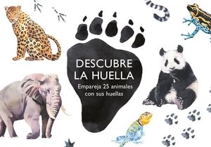 CAJA DESCUBRE LA HUELLA EMPAREJA 25 ANIMALES CON SUS HUELLAS