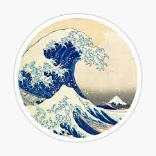 STICKER THE MET  HOKUSAI GREAT WAVE LA OLA