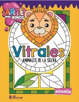 ARTE PARA NIÑOS VITRALES ANIMALES DE LA SELVA BILINGÜE