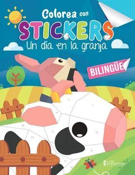 COLOREA CON STICKER ANIMALES DE LA GRANJA