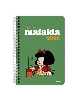 AGENDA MAFALDA 2026 ANILLADA MÓDULOS VERDE