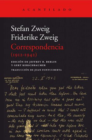 CORRESPONDENCIA 1912-1942. STEFAN Y FRIDERIKE ZWEIG