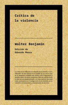 CRITICA DE LA VIOLENCIA