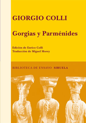 GORGIAS Y PARMÉNIDES