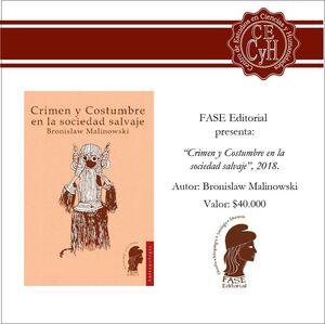 CRIMEN Y COSTUMBRE EN LA SOCIEDAD SALVAJE